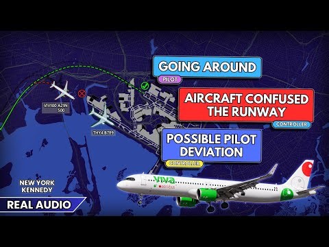 Airplane attempts to land on occupied runway at New York JFK Airport. Real ATC