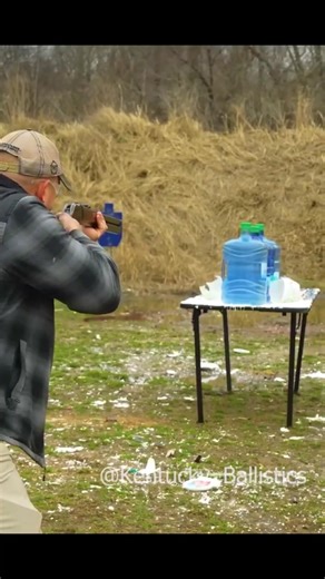 Firing shotgun on 9lbs of curd #shorts