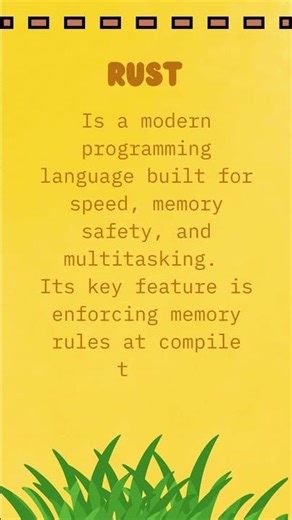 Rust Language ? Nano Learning | Quick Easy Definition #didyouknow #learninseconds #easytoremember