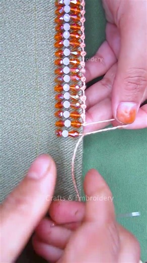 Very nice border lace embroidery!🧡🔥 #handbroidery #diy