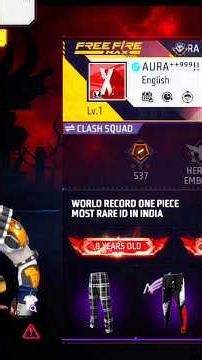 THE RAREST FREE FIRE ID ALL TIME 😱😱#freefire #shorts #trending