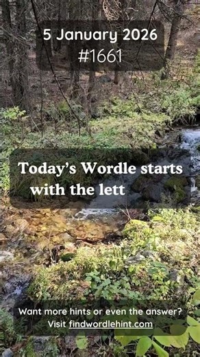 Wordle Hint (05-01-26)