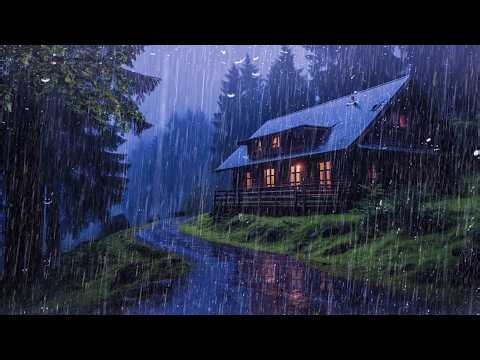 Super Heavy Rain To Sleep Immediately - Rain Sounds For Sleeping - Relaxing Rainstorm Sounds, Study