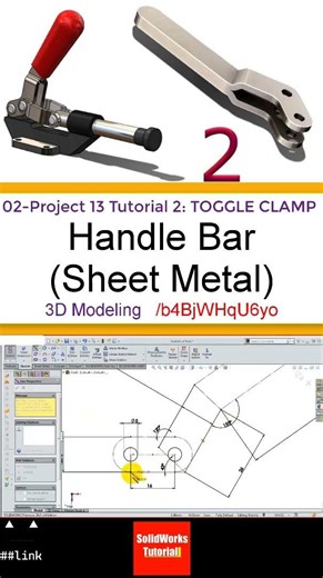 2- 3D Draft | Toggle Clamp 1|: Base #3d #solidworks #tutorial #cad #drawing #automobile