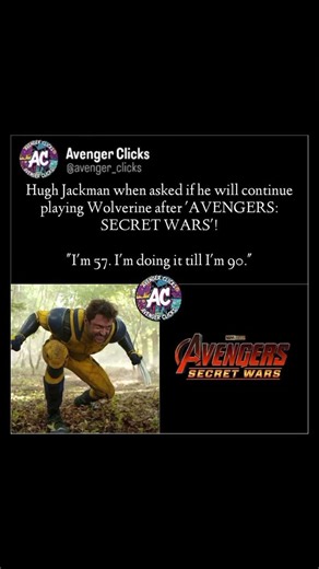 Hugh Jackman reveals his future as Wolverine after Secret Wars! 💛🐺 #HughJackman #Wolverine #MCU