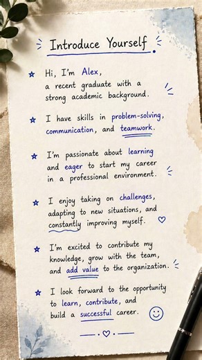 “Introduce Yourself” Answer for Freshers 🔥 | Interview Tips #interviewpreparation