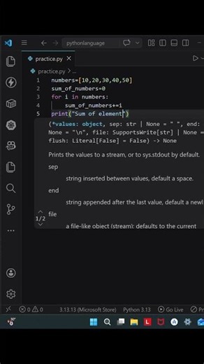 55 Python Program to Calculate the Sum of List Elements