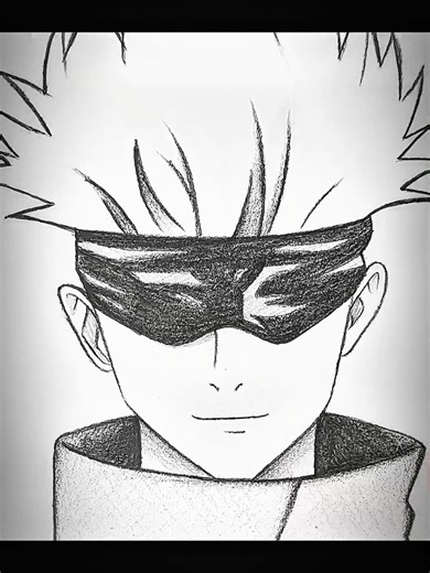 Easy Gojo Satoru Drawing Tutorial - Step-by-Step
