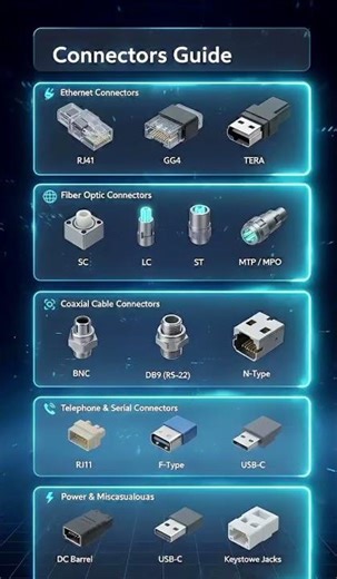 All Types of Connectors You MUST Know! 🔥Confused by different cables and ports? 😅 #short #connectors