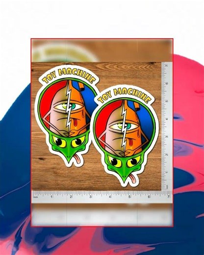 Toy Machine Retro Monster Skateboard Vinyl Sticker 5” 2 Pack Laptop Alien Decal