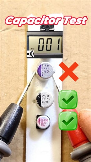 Test Electrolytic SMD Capacitors LIKE A PRO #electroniccomponent #shorts