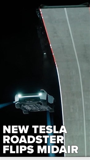 Flying cars are real? Tesla unveils ROADSTER in dramatic midair flip
