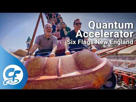 Quantum Accelerator reverse ridercam POV Six Flags New England