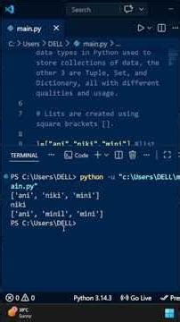 PYTHON : WORKING WITH LIST PART2