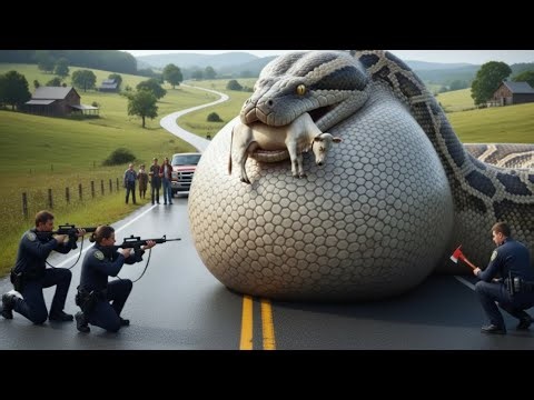 “Giant Python Attacks Cow on Highway | Real-Life Rescue