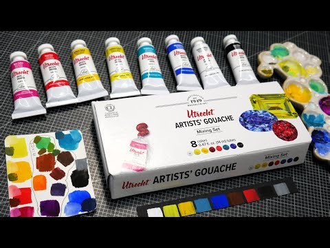 USA Made & Amazing! Utrecht Artists Gouache / mixing set of 8 review