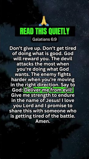 Deliver Us From Evil | Galatians 6:9 | Scripture Prayer | #bibleverse #prayer #God