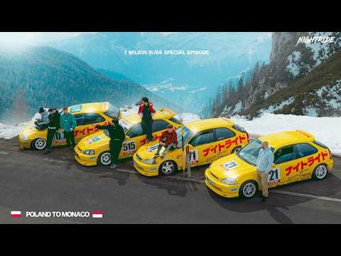 DRIVING HONDA CIVICs TO MONACO | Nightride