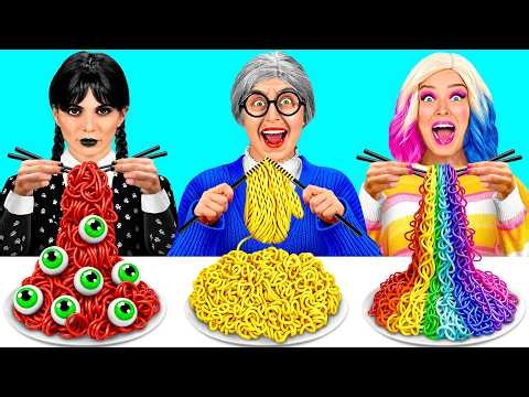 Wednesday vs Grandma Cooking Challenge | Edible Battle by Fun Fun Challenge