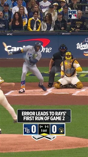 Rays strike first in Game 2! #WorldSeries #MLB #baseball