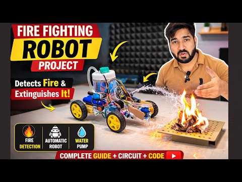 I Built a Fire Fighting Robot Project 🔥 (Amazing Project). Shared all details here | Code + Circuit