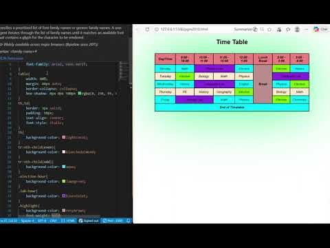 “BCSL504 Web Lab Program 2: Creating a Timetable Using HTML, CSS, and JavaScript” for 5th sem cse