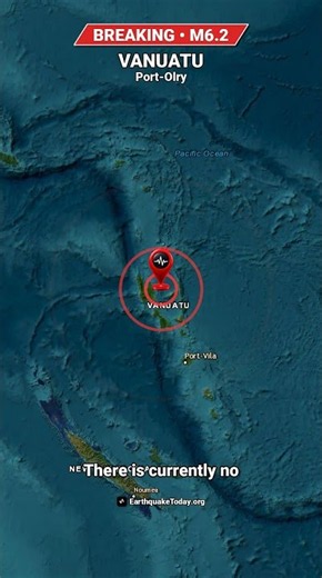 Breaking: M6.2 Earthquake Shakes Vanuatu Today #Shorts
