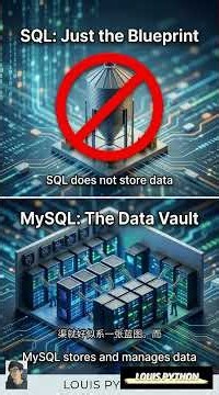 🔥 SQL vs MySQL: Unlock Database Power! @PyLouis #louispython #SQLMySQLDifferences