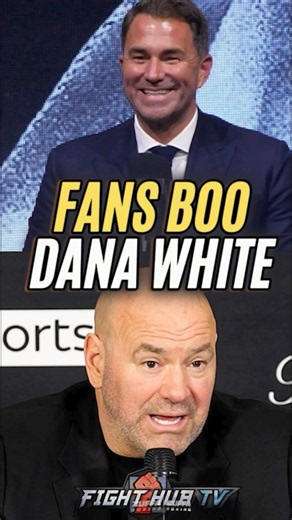 Fans BOO Dana White when announced at Fury vs AJ presser!