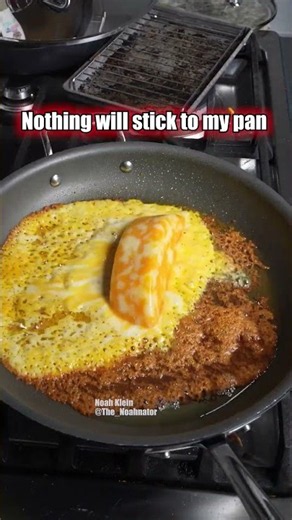 will milk and cheese stick to my pan #cooking #experiment #shorts