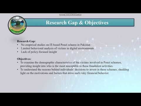 Investment in Ponzi Schemas: The story of greed and trust ll Conference Presentation ll