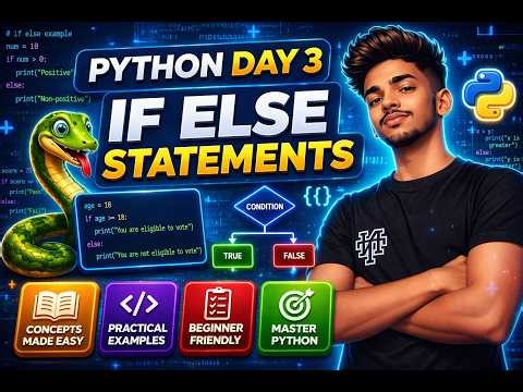 Python If-else statements || Lecture-03 || 2026 audition || Complete Crash course.