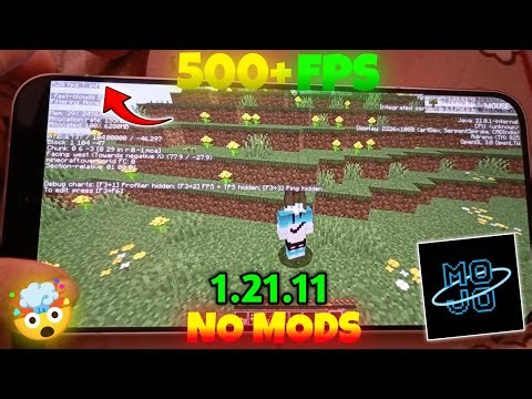 Minecraft Java Mobile 500+ FPS 🤯 | Mojo Launcher 1.21.11 (No Mods) 🔥