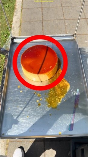 Man Cuts a Pot and Reveals a Million-Worth Cream Caramel Cake 😱 #shorts