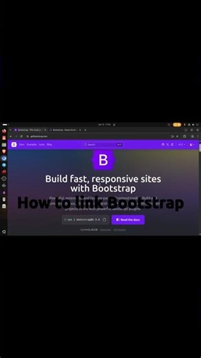 Day 9/100 |Bootstrap |Framework Explained|how to link#coding#shorts#100dayschallenge#webdevelopment