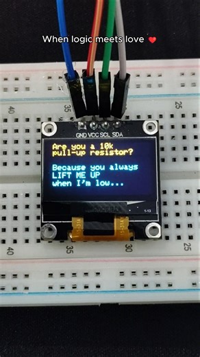 Are You a 10K Ohm Resistor? LED Display Tech Flirt 💡❤️ #Arduino #DIY #Electronics #Tech #Innovation