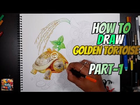 Hyper Realistic Golden Turtle Drawing Timelapse | Art That Feels Real