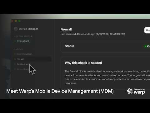 Intro to Warp's Mobile Device Management (MDM)