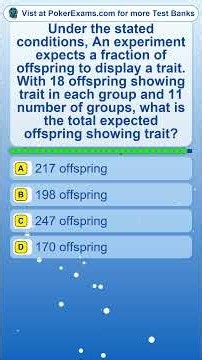 CLEP Natural Sciences Genetic Offspring Counts Practice Questions