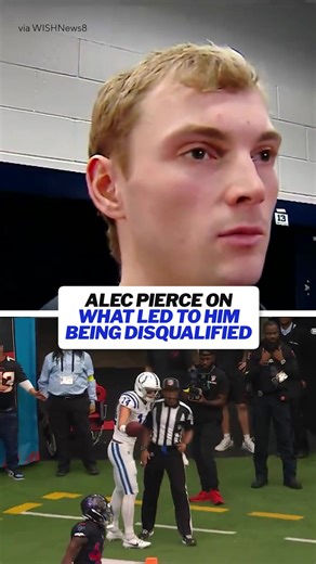 Alec Pierce explains what happened that led to him being disqualified #nfl #colts