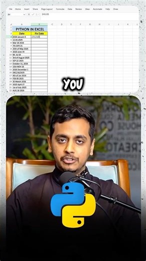 How to Use Python in Excel to Fix Dates Instantly 🐍📅🔥#excel #python #spreadsheet