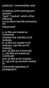 Node.js file extensions explained (CommonJS vs ES modules) #SoftwareEngineering #ModuleSystem #ES6