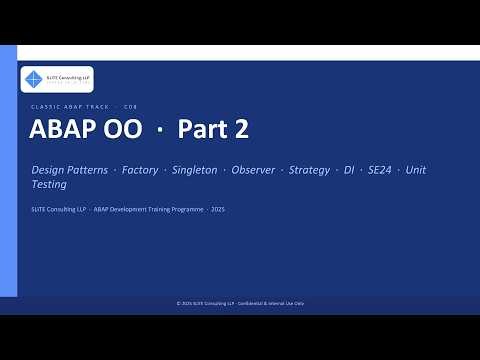 C08 - ABAP - Object Oriented - Part 2