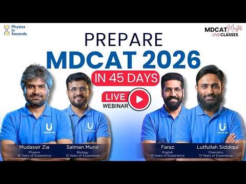 🔴Live Webinar - Prepare MDCAT 2026 in 45 Days