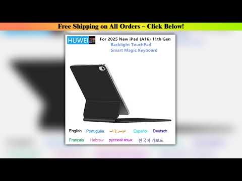 HUWEI Magic Keyboard for Apple iPad 11th Case 2025 iPad A16 11th Generation 11 inch 10th Smart