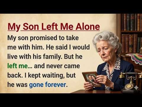 Learn English with Stories ⭐ My Son Left Me Alone | Level 3 English Listening & Speaking Practice