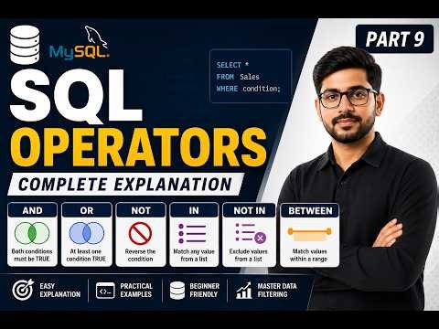 Learn SQL Operators in One Video 🔥 | AND, OR, NOT, IN Tutorial