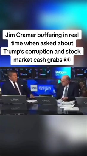 Jim Cramer Froze After THIS Question 😳📉 #Stocks #Politics #Trump