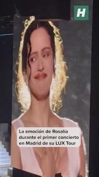 La emoción de Rosalía durante el estreno de Lux Tour en España