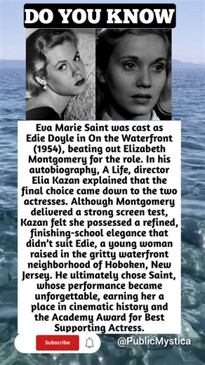 Why Eva Marie Saint Beat Elizabeth Montgomery for On the Waterfront (1954) 🎥 #shorts